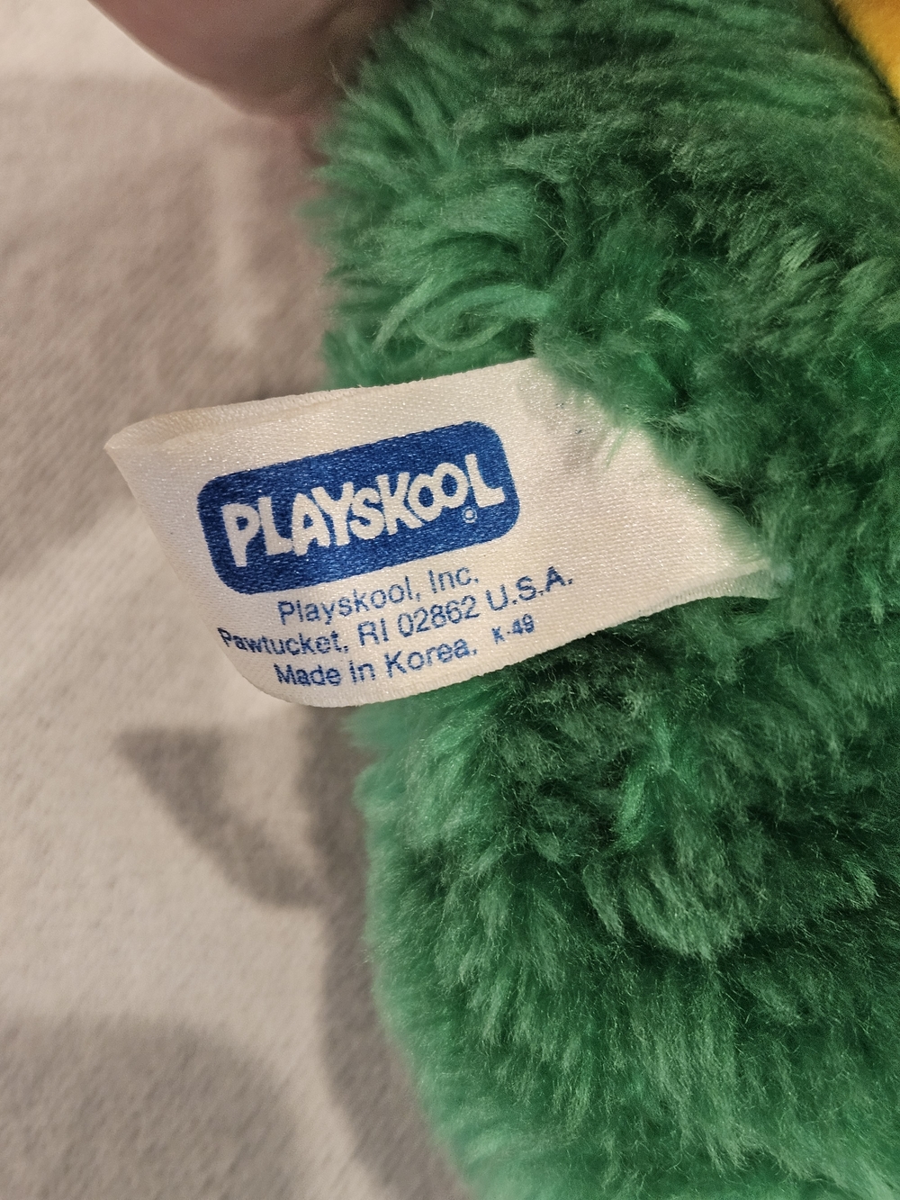Vintage Playskool Sesame Street Oscar The Grouch Plush 1980's Hasbro Softies 8'' - Picture 3 of 8